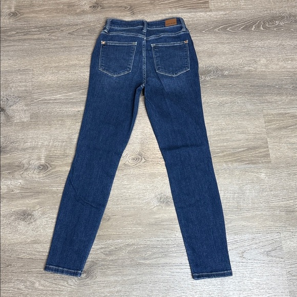Judy Blue Seam Detail Skinny Fit Jeans Split Hem Blue Sz 1/25 - Picture 6 of 10